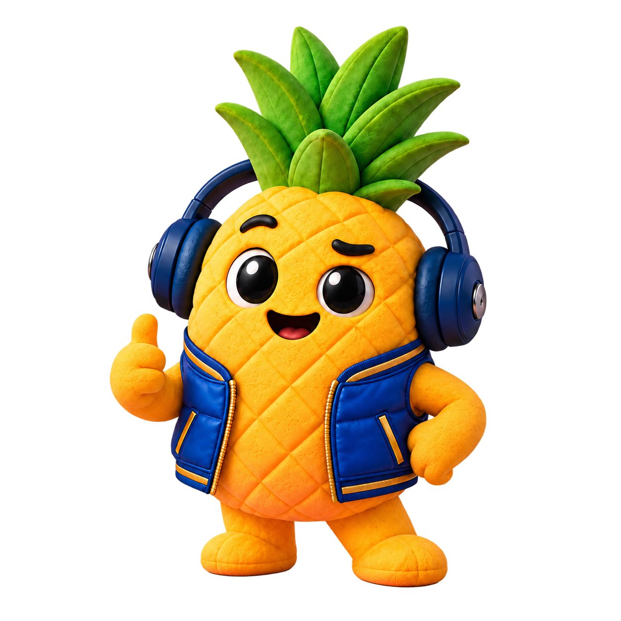 Pip in a blue jacket giving a thumbs-up for AnanasCast Pro